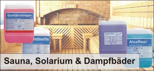 Komplett Programm für Saune, Solarium und Dampfbäder