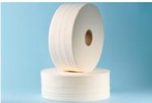 Toilettenpapier  Jumbo  100 % Zellstoff, weiss, 2 lagig, 1900 ifm Blatt, dm: 27 cm 1/2 Palette = 25 % Rabatt